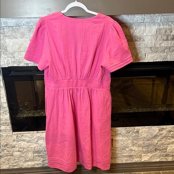 Boden Pink A Line Cotton short Sleeve Dress size 12L - Picture 9 of 16